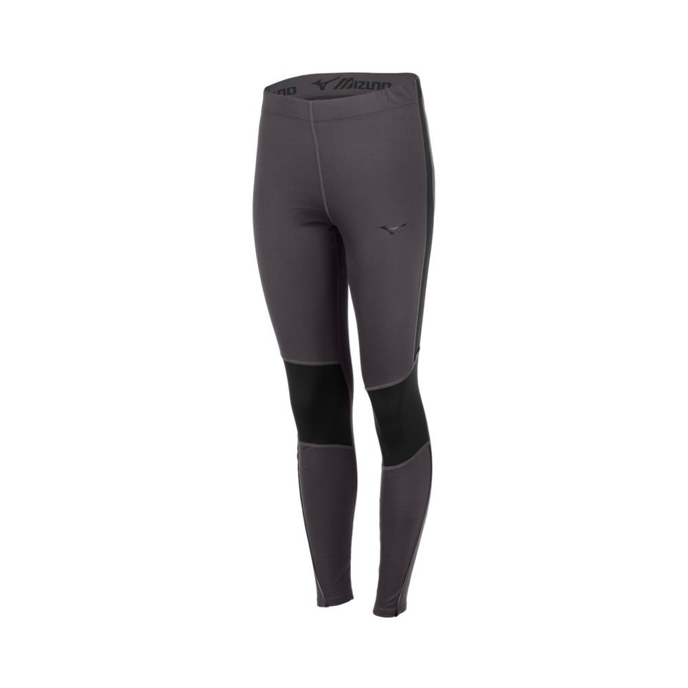 Damske Legíny Mizuno Breath Thermo® Siva/Čierne Vypredaj STZK14290